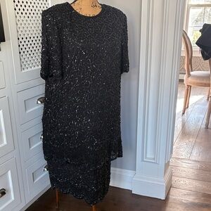 Elegant Black Sequin Dress